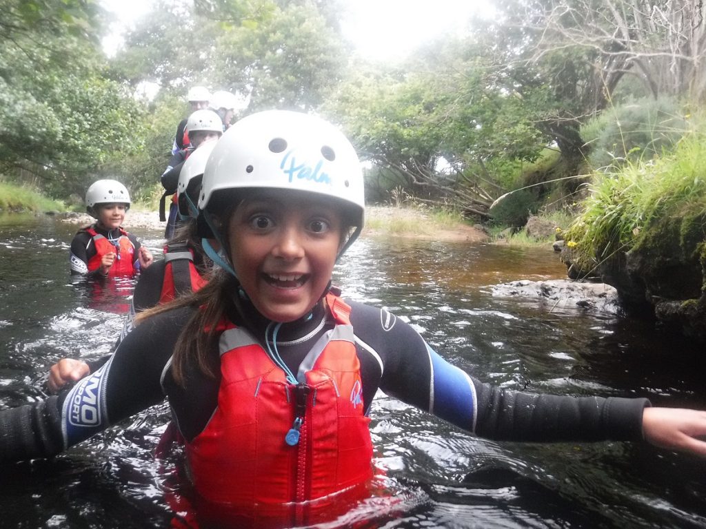 Big smile on a gorge scrambling trip